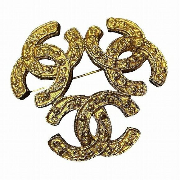 CHANEL Coco Mark Arabesque 94A Accessory Brooch for Women - Picture 1 of 9